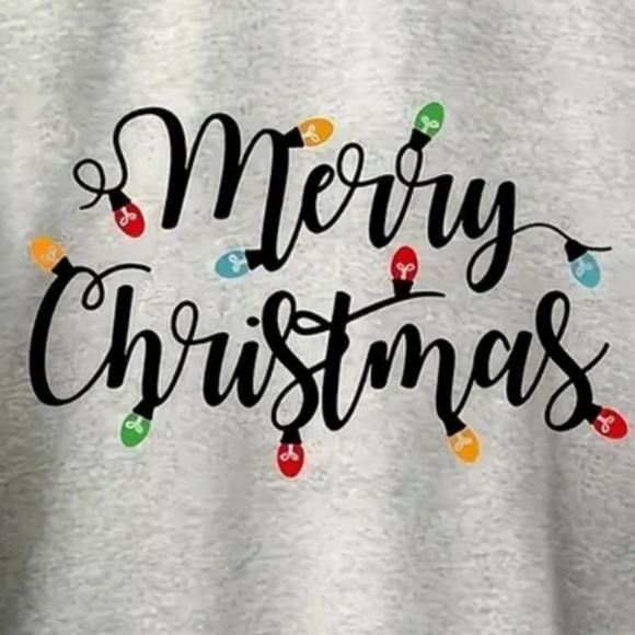 NEW! Round Neck Sweater with Merry Christmas Print Sz XXL - Picture 4 of 7